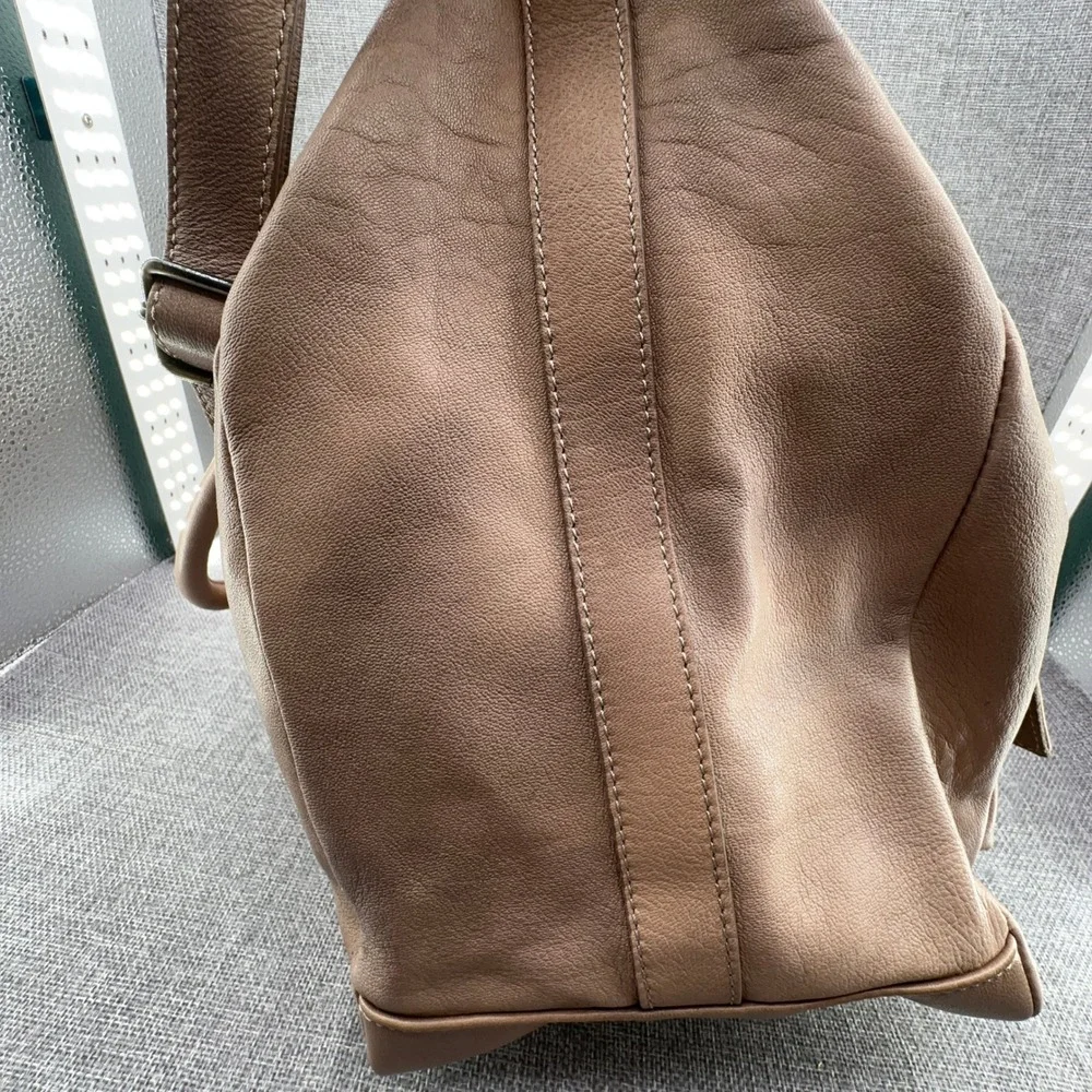 Gianni Notaro Bag Large Nude Leather Hobo Crossbody Shoulder Purse Made in Italy
